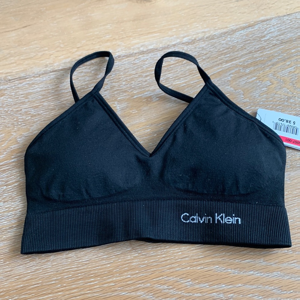 NWT Calvin Klein bralette XS black